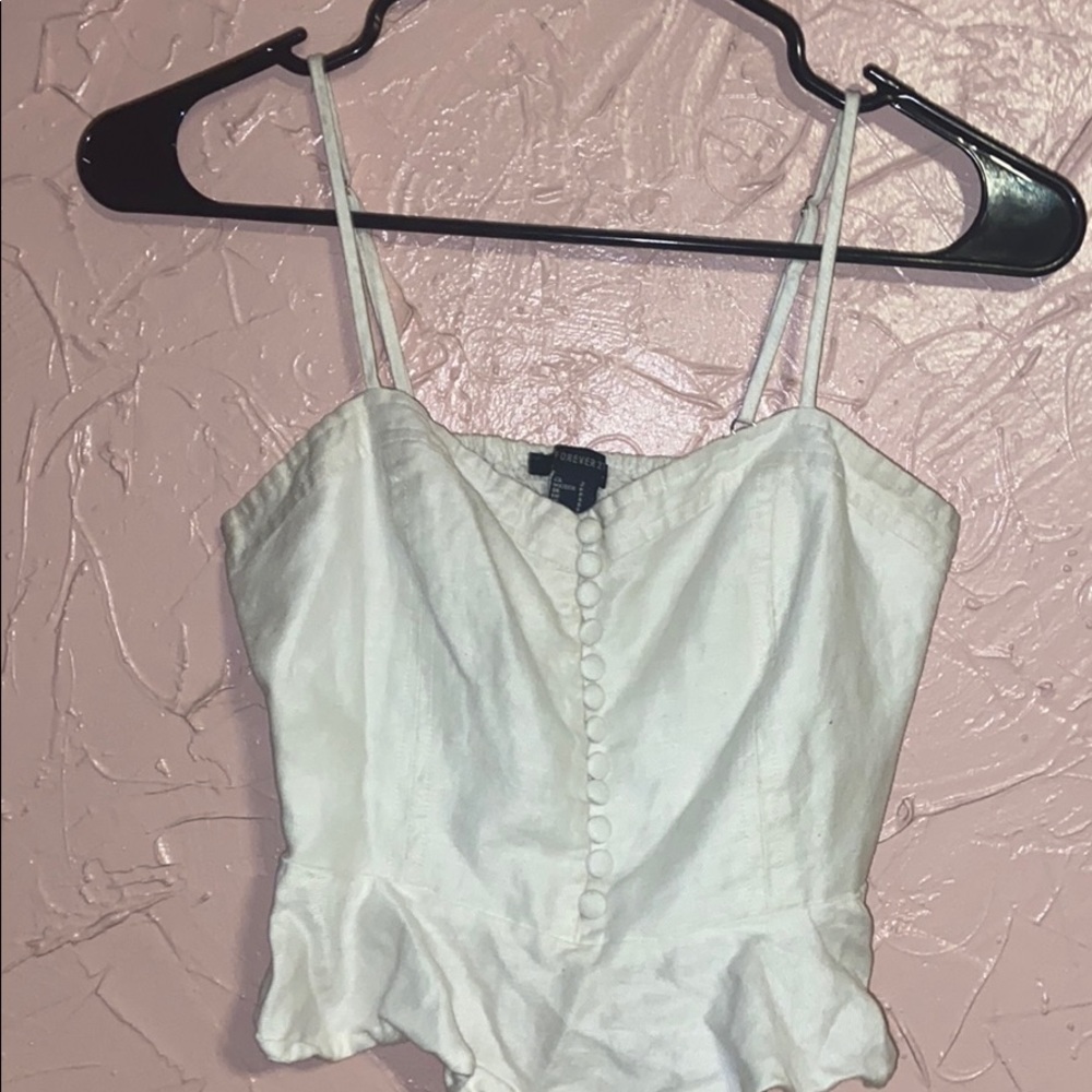 Cute white tank top